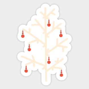 Vintage Minimalist Christmas Tree Sticker